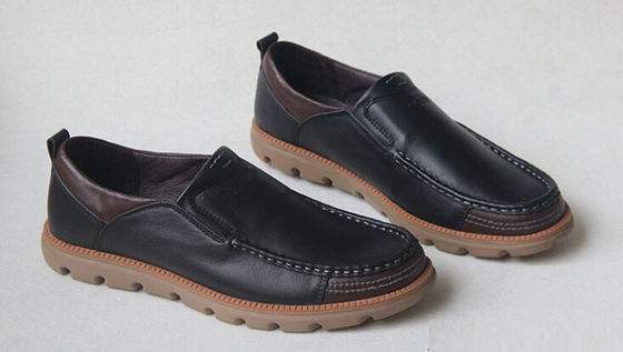 Calçados Casual de Couro Full Grain Macios Confortáveis Calçados de Conduzir Para Homens