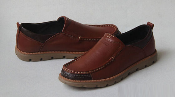 Calçados Casual de Couro Full Grain Macios Confortáveis Calçados de Conduzir Para Homens