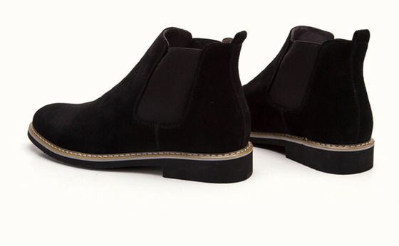 Sola exterior de borracha para homens botas de deserto de camarão botas de couro genuíno para homens botas de couro casual