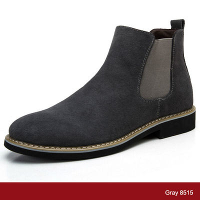 Sola exterior de borracha para homens botas de deserto de camarão botas de couro genuíno para homens botas de couro casual