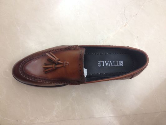Tassel Bullock Homens Escondidos Sapatos de Vestido Formal Desporto Marrom Slip On Sapatos de Vestido