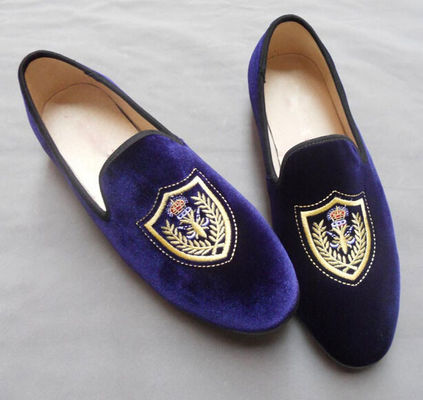 Sapatilhas de veludo azul