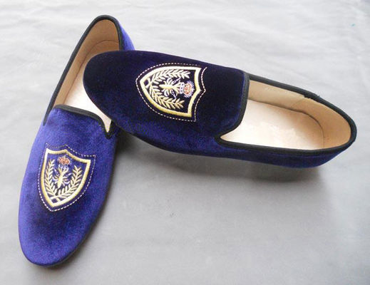 Sapatilhas de veludo azul