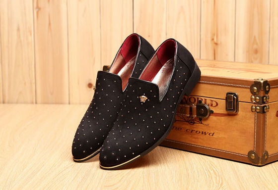 Slip On Men's Casual Shoes Custom azul / preto com rivetes de metal