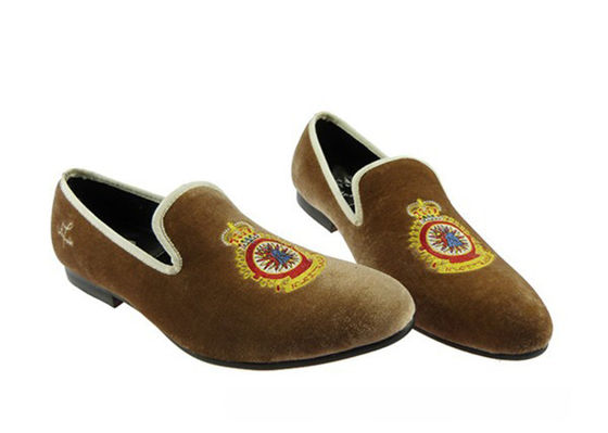 Amarelo Real Amarelo Homem Loafers de Couro, Royal bordado Homem Loafers Casual