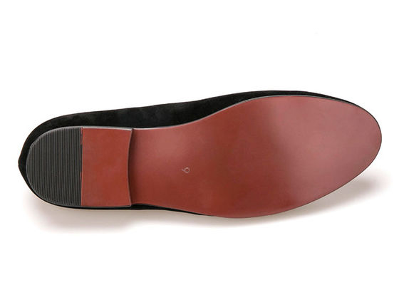 Sapatos Casual Homens Loafers de Veludo Com Decoração de Bordado de Caveira Personalizada