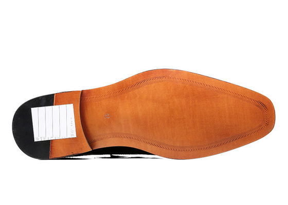 Pés redondos para homens, sapatos de vestido preto, calçados para homens.