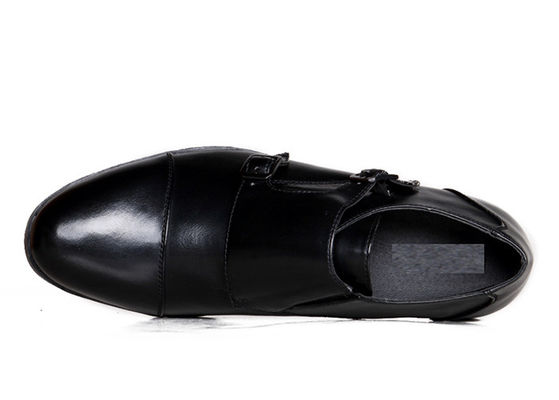 Sapatos de roupa masculina de cinto duplo de couro italiano Sapatos de correia de monge