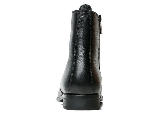 Casamento Botas de calcanhar de couro genuíno para homens Botas de couro preto Botas de topo alto