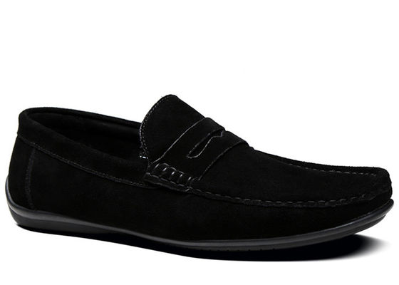 Sapatos de Verão, Mocasins de Couro, Sapatos Negro, Slip On Dress.
