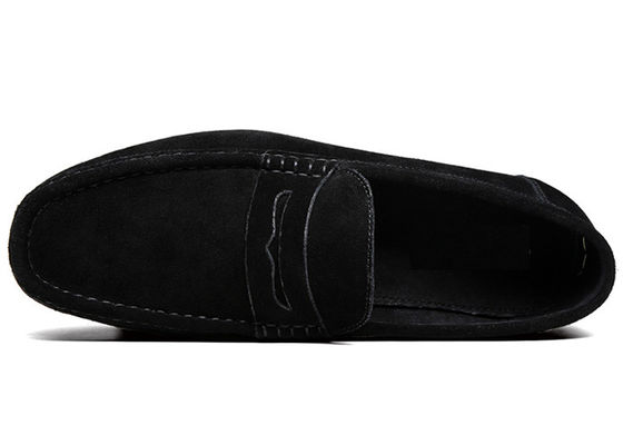 Sapatos de Verão, Mocasins de Couro, Sapatos Negro, Slip On Dress.