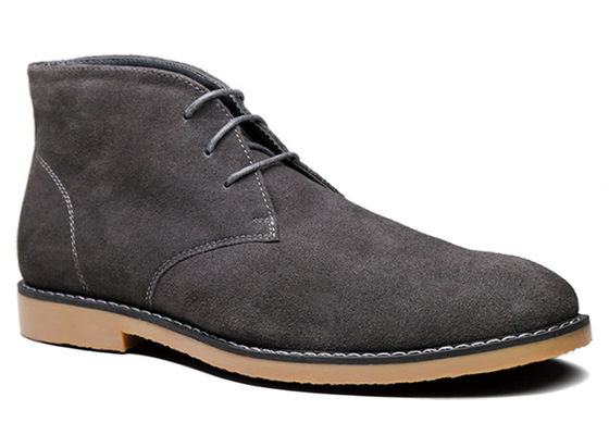 Inverno Homens Suede Desert Boots Round Toe Lace - Up Homens High Top Calçado Casual