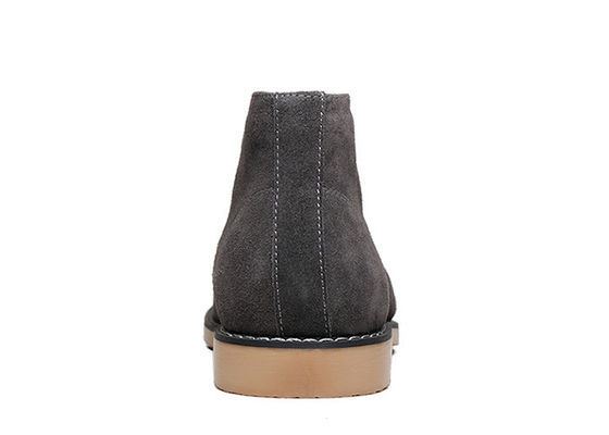 Inverno Homens Suede Desert Boots Round Toe Lace - Up Homens High Top Calçado Casual
