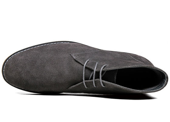 Inverno Homens Suede Desert Boots Round Toe Lace - Up Homens High Top Calçado Casual