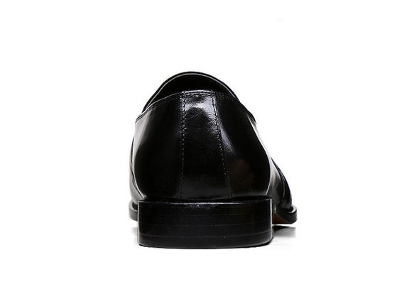 Calçados de couro masculino de cores mistas com costuras de couro Nubuck