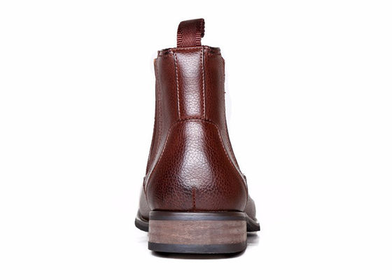 Martin Homens Botas de tornozelo Redondo Dedo de Dedo Custom Botas de Couro Verdadeiro Marrom