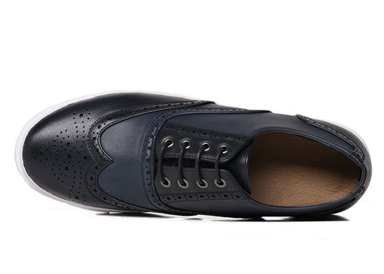 Calçados Homens Confortáveis Calçados Homens Lace Up Negro PU Lacing Calçados Homens Couro Brogue Calçados