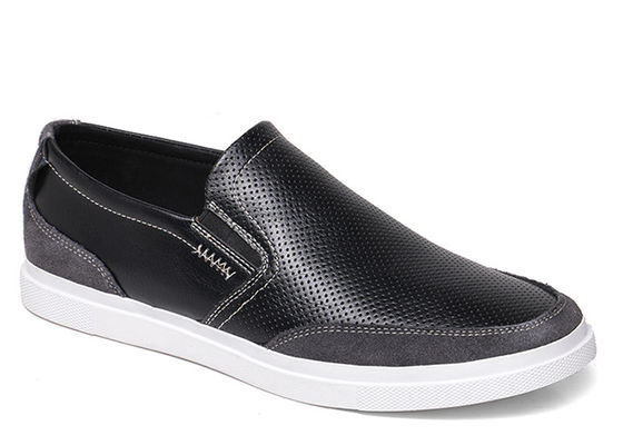 Verão Homens feitos à mão Slip On Sneakers Hollow Out Men's Black Driving Loafers