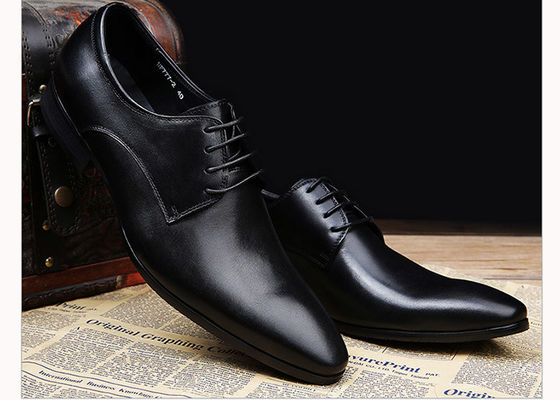 Romantic Soft Leather Men's Wedding Dress Shoes Pure Color Brush Off estilo britânico