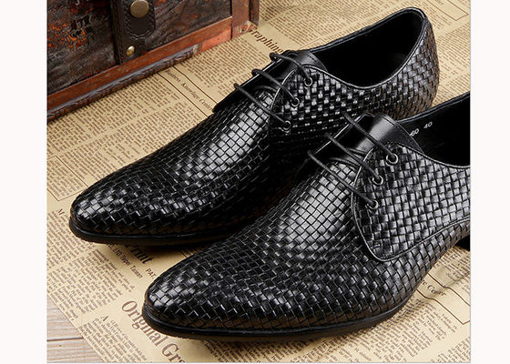 Calçados masculinos de borgoña Vintage italiano Goodyear Welted Calçados de couro de grãos completos