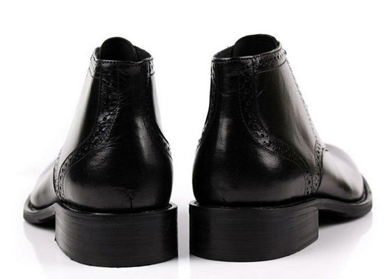 Full Grain Leather Men Ankle Boots Round Toe Brown / Black Army Style Boots (Botas de Pés)