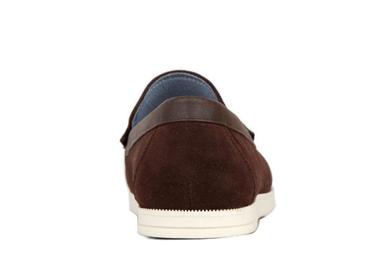 Calçados de uso casual masculino duráveis Tassels Flat Loafer Mens Brown Leather Driving Shoes