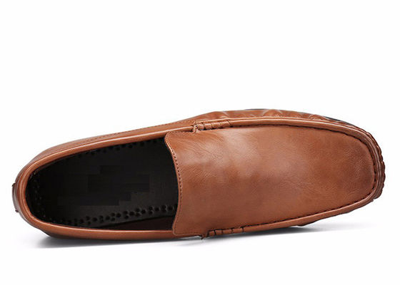 Slip On Mens Soft Moccasin Sapatos De Couro Verdadeiro Flat Gommino Sapatos De Conduzir