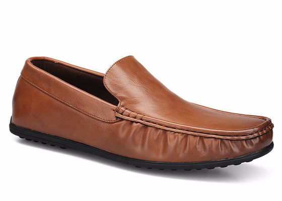 Slip On Mens Soft Moccasin Sapatos De Couro Verdadeiro Flat Gommino Sapatos De Conduzir