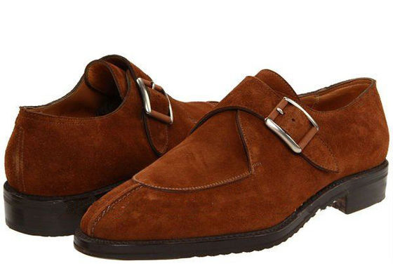 Calçados Brogue de Couro Marrom, Calçados Goodyear, Calçados Monk