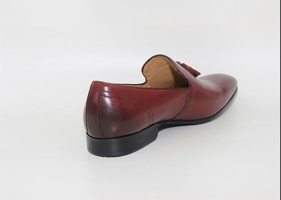 Tassel Sapatos de Casamento de Salto Baixo Loafers estilo Bullock Round Toe Calçados Oxford feitos à mão
