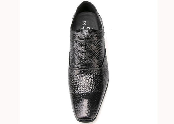 7 Cm Preto Salto grosso Vestido de noiva de homem Preto / Marrom Sapatos de homem Patente sapatos de couro