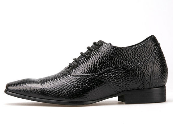 7 Cm Preto Salto grosso Vestido de noiva de homem Preto / Marrom Sapatos de homem Patente sapatos de couro