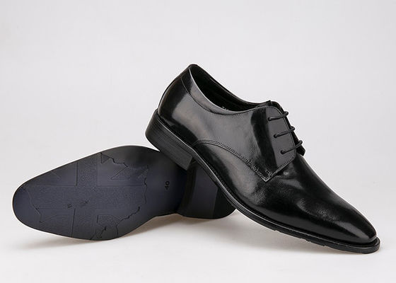 Flat Men Formal Dress Sapatos Negro Couro Original Chapéu de Chapéu para Escritório de Negócios