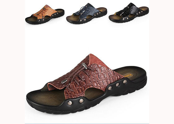 Sapatilhas de verão de couro masculino, sapatos de couro personalizados.