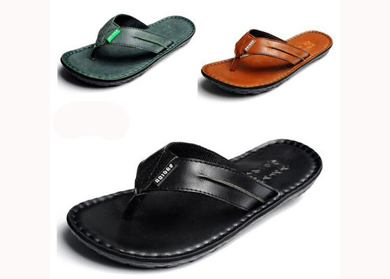 Flip Flop Homens Sapatilhas de couro personalizadas Homens de Verão Designer Slip On Sneakers
