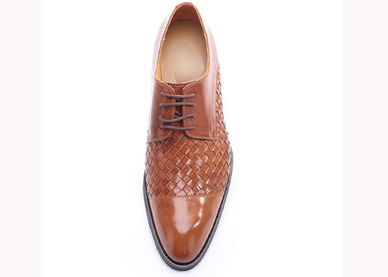 Festa / Casamento Homem Vestido Formal Sapatos de Dedo Redondo Homem Sapatos de Derby Marrom