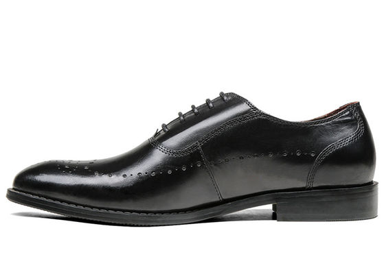 Calçados Flat Mens Negro Oxford Confortável sola Lacing Calçados de negócios