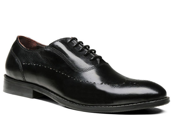 Calçados Flat Mens Negro Oxford Confortável sola Lacing Calçados de negócios