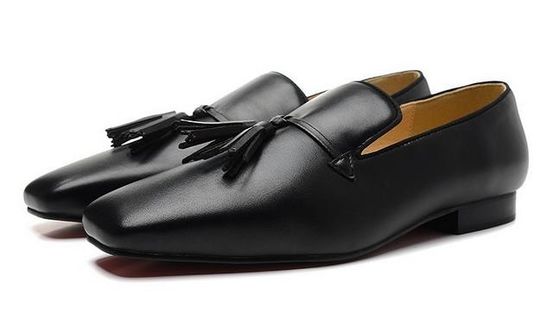 Homens de classe alta vestidos sapatos de couro patente dedos quadrados ténis masculino pisos rivet