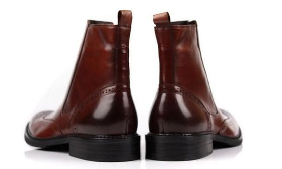 Botas de couro de uso masculino feitas à mão Militar Exército SWAT Combate / Botas de treino