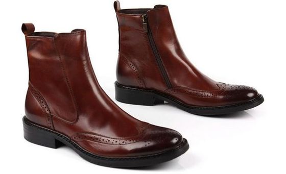 Botas de couro de uso masculino feitas à mão Militar Exército SWAT Combate / Botas de treino