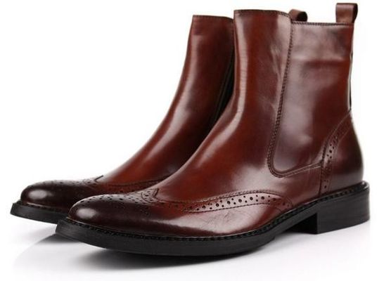 Botas de couro de uso masculino feitas à mão Militar Exército SWAT Combate / Botas de treino