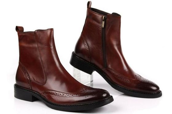 Botas de couro de uso masculino feitas à mão Militar Exército SWAT Combate / Botas de treino