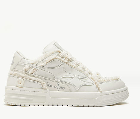 Sneaker de couro feminino à medida Sneaker de denim de tela
