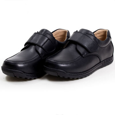 Sapatos escolares de couro Unisex Preto Tamanho 26-45 Salto plano Com revestimento de couro