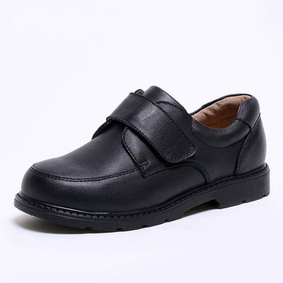Sapatos escolares de couro Unisex Preto Tamanho 26-45 Salto plano Com revestimento de couro