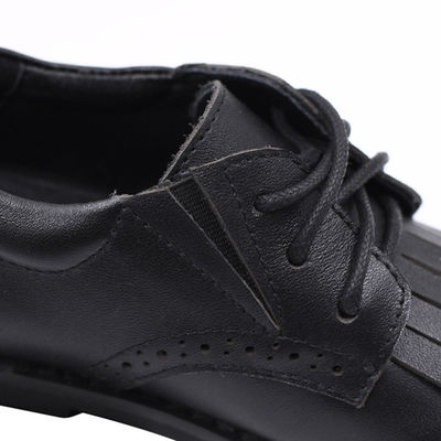 Sapatos escolares de couro unisex com atacador, tamanho 26-40