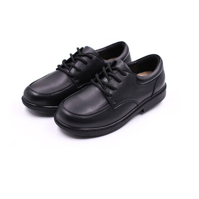 Rapazes com atacadores de couro, sapatos escolares, unisex, para todas as estações.
