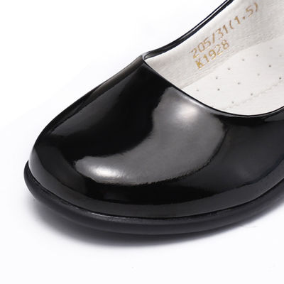 Sapatos escolares de couro unisex de salto plano Sapatos de couro Mary Jane personalizados