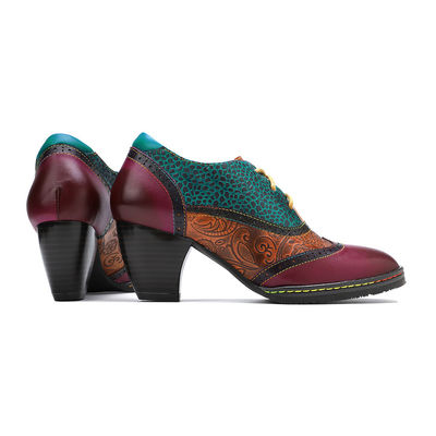 Estilo Retro Sapatos de Vestido Feminino De Couro Sapatos De Lentes De Mulheres Com Sola De Borracha